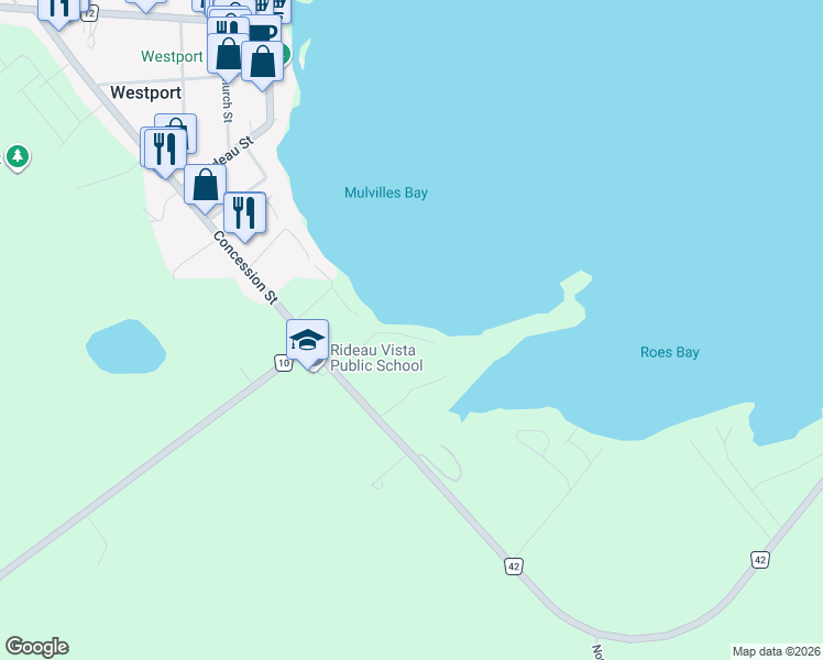 map of restaurants, bars, coffee shops, grocery stores, and more near 50 Osprey Lane in Westport