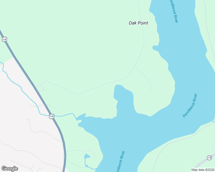 map of restaurants, bars, coffee shops, grocery stores, and more near Lower Oak Point Road in Winterport
