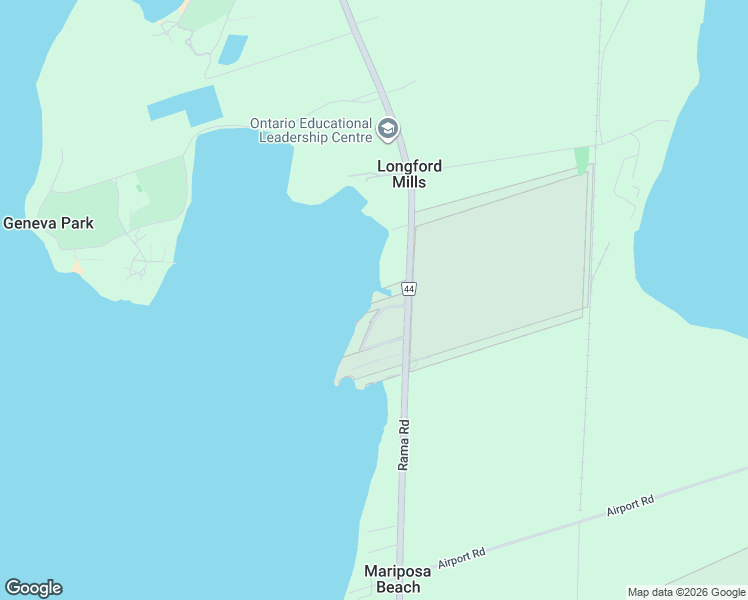 map of restaurants, bars, coffee shops, grocery stores, and more near 6472 Rama Road in Washago