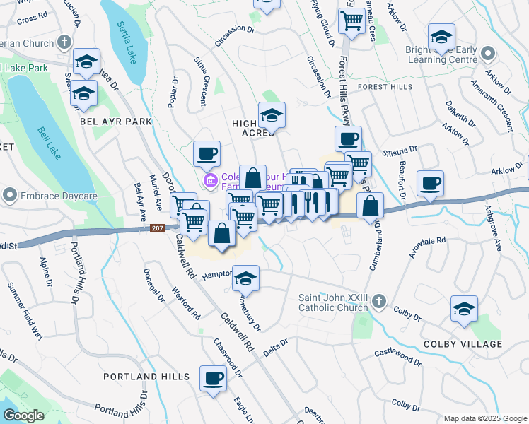 map of restaurants, bars, coffee shops, grocery stores, and more near 945 Cole Harbour Road in Dartmouth