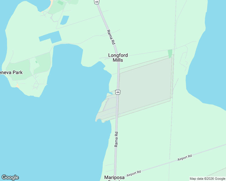 map of restaurants, bars, coffee shops, grocery stores, and more near 6457 County Road 44 in Orillia