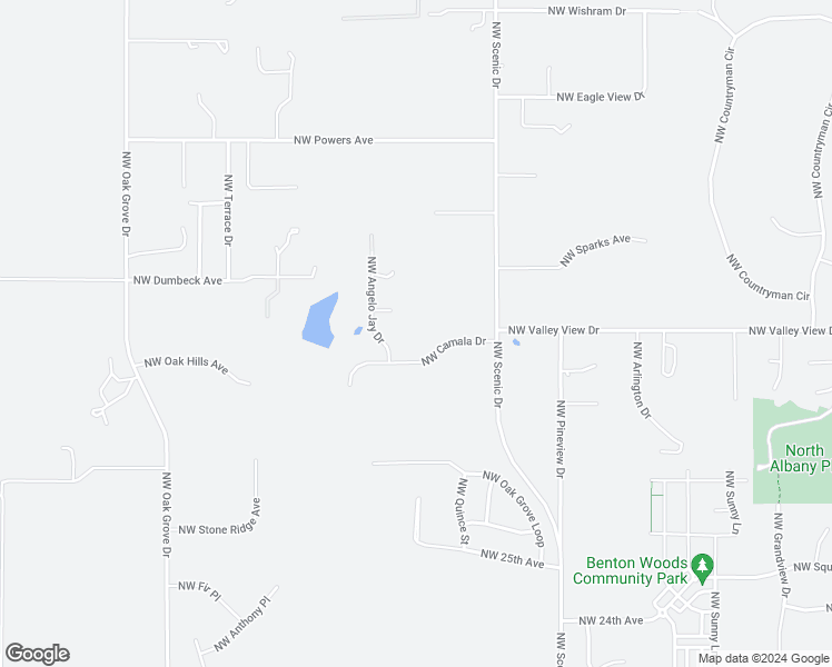 map of restaurants, bars, coffee shops, grocery stores, and more near 4045 Northwest Camala Drive in Albany