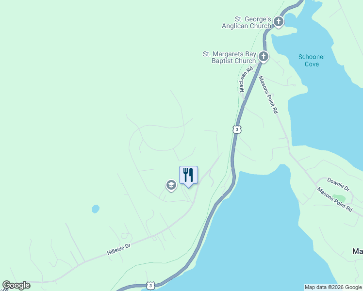 map of restaurants, bars, coffee shops, grocery stores, and more near 107 Amelinda Crescent in Boutiliers Point
