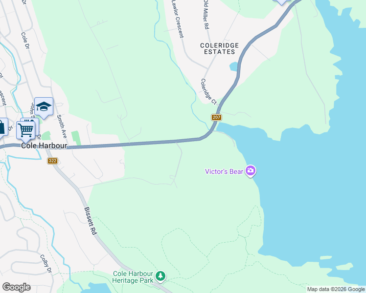 map of restaurants, bars, coffee shops, grocery stores, and more near 1506 Cole Harbour Road in Cole Harbour