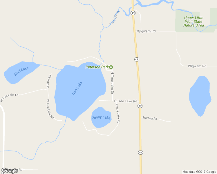 map of restaurants, bars, coffee shops, grocery stores, and more near 4638 North Tree Lake Drive in Rosholt