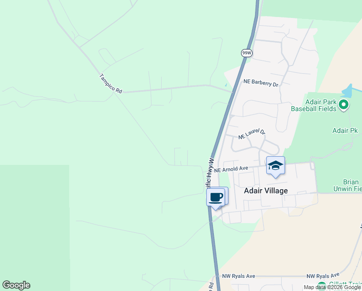 map of restaurants, bars, coffee shops, grocery stores, and more near 29157 Blake Drive in Corvallis