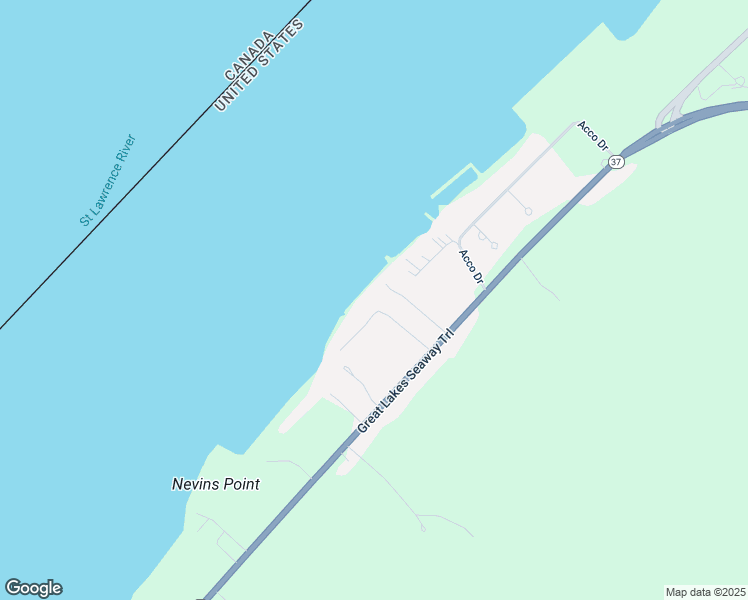 map of restaurants, bars, coffee shops, grocery stores, and more near 7087 Highway 37 in Ogdensburg