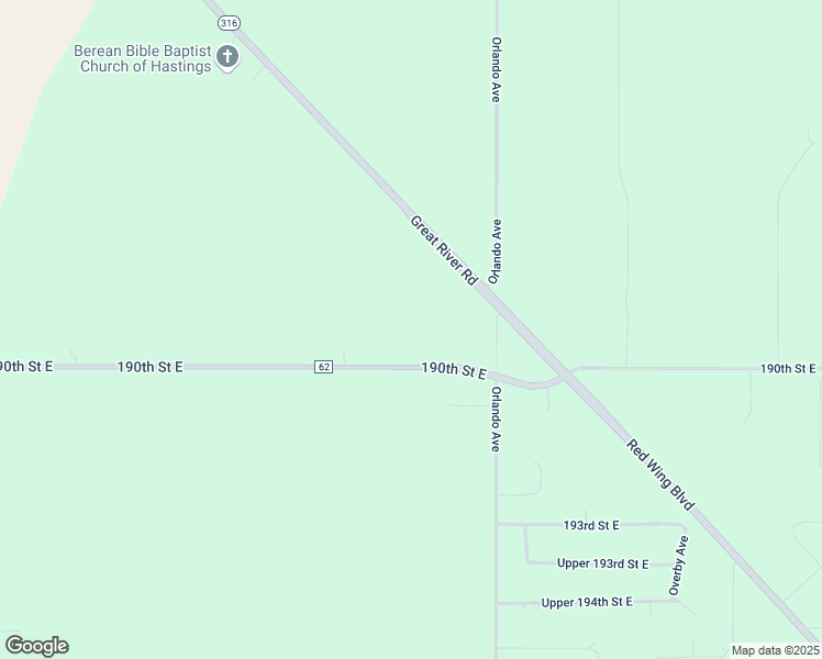 map of restaurants, bars, coffee shops, grocery stores, and more near 15359 190th Street East in Hastings