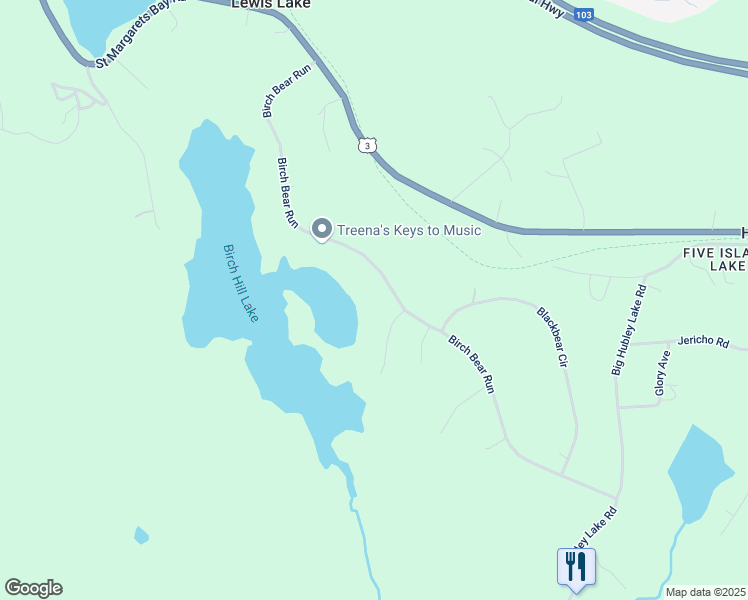 map of restaurants, bars, coffee shops, grocery stores, and more near 9 Lewis Lake Way in Lewis Lake