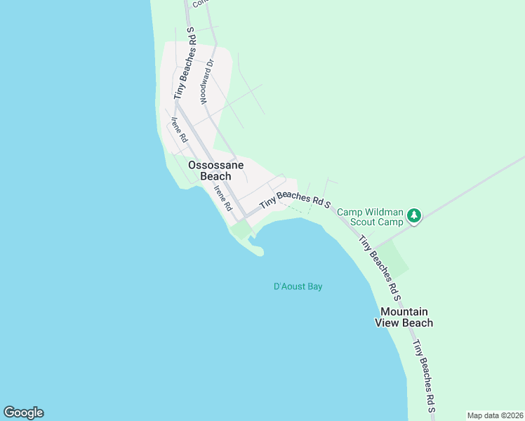 map of restaurants, bars, coffee shops, grocery stores, and more near 326 Tiny Beaches Road South in Simcoe County