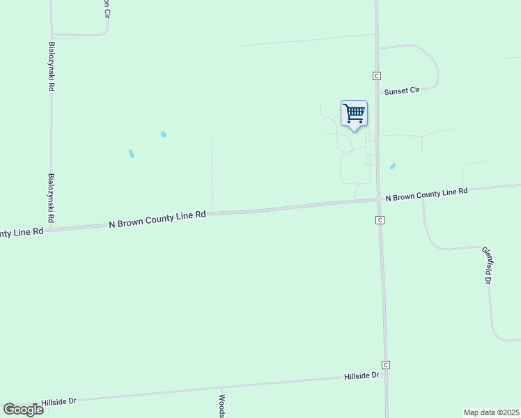 map of restaurants, bars, coffee shops, grocery stores, and more near 7838 North Brown County Line Road in Pulaski