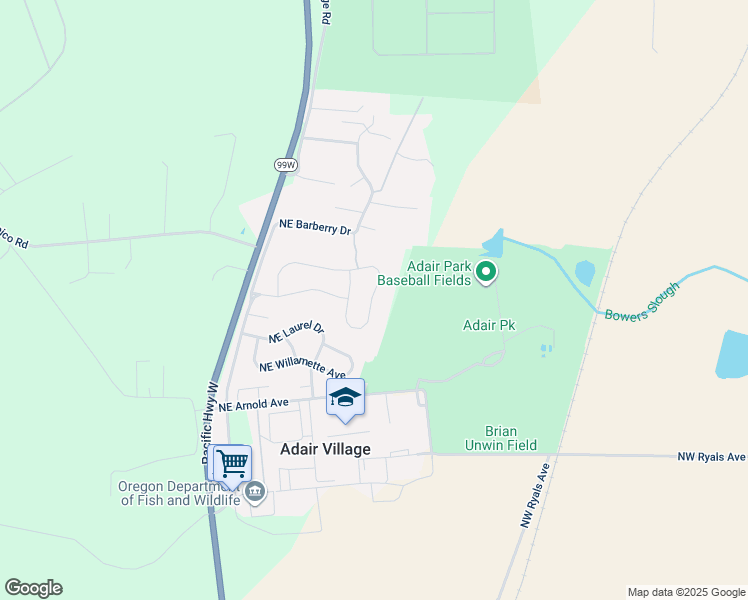 map of restaurants, bars, coffee shops, grocery stores, and more near 230 Northeast Azalea Drive in Corvallis