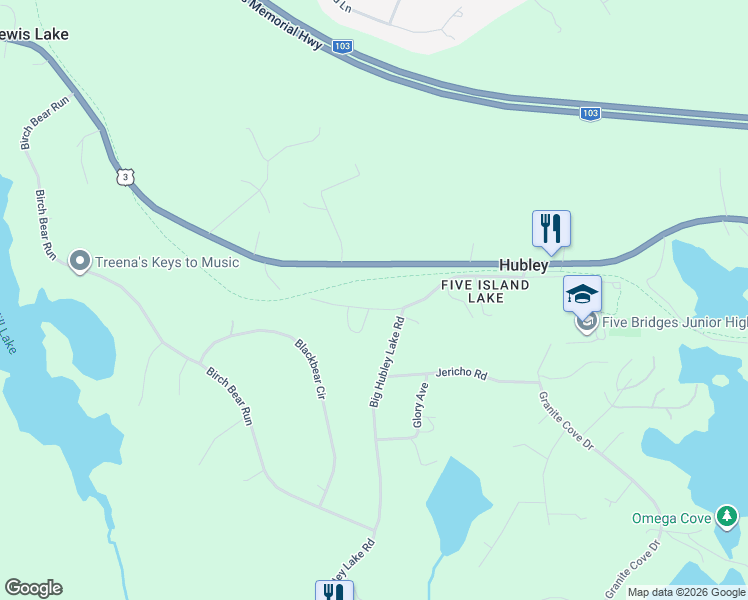 map of restaurants, bars, coffee shops, grocery stores, and more near 213 Hubley's Road in Hubley