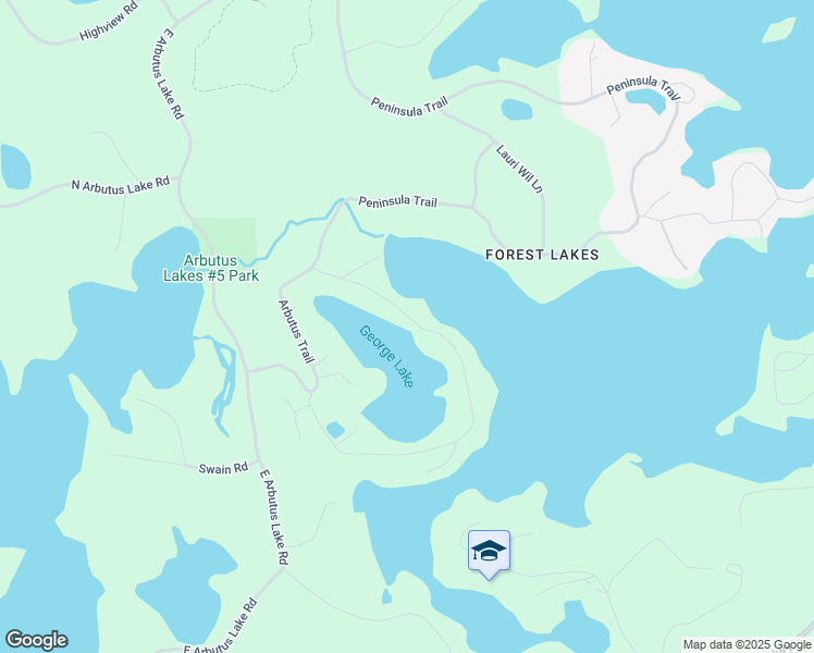map of restaurants, bars, coffee shops, grocery stores, and more near 668 Lake George Trail in Traverse City