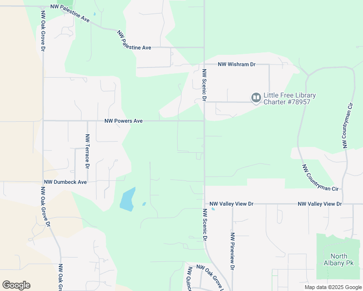 map of restaurants, bars, coffee shops, grocery stores, and more near 4142 Northwest Powers Avenue in Albany