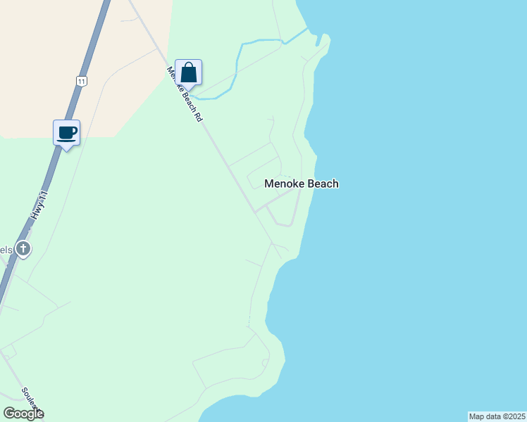 map of restaurants, bars, coffee shops, grocery stores, and more near 3939 Wood Avenue in Orillia