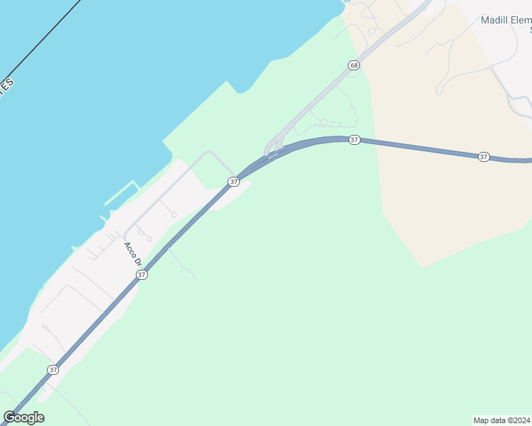 map of restaurants, bars, coffee shops, grocery stores, and more near 7466 New York 37 in Ogdensburg