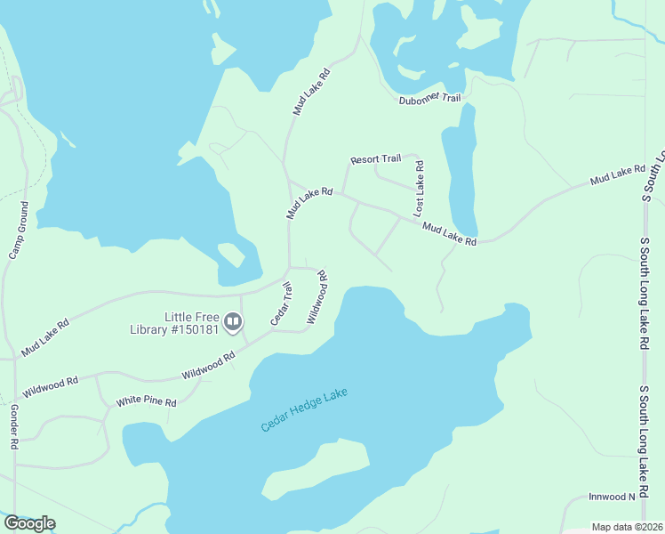 map of restaurants, bars, coffee shops, grocery stores, and more near 10254 Wildwood Road in Interlochen