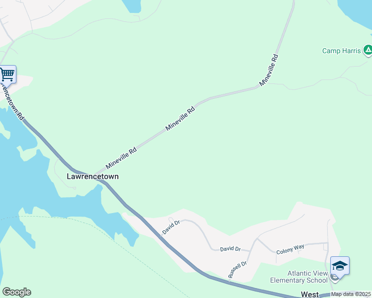 map of restaurants, bars, coffee shops, grocery stores, and more near 0 Mineville Road in Mineville