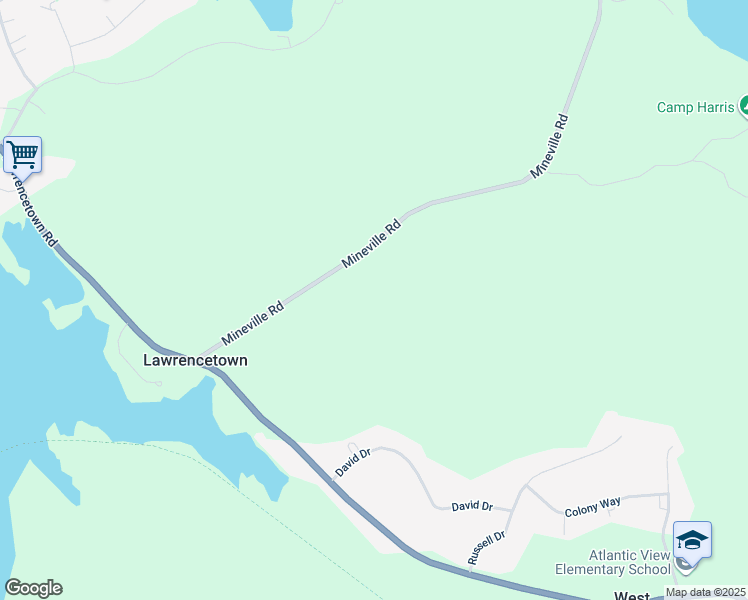 map of restaurants, bars, coffee shops, grocery stores, and more near 0 Mineville Road in Mineville