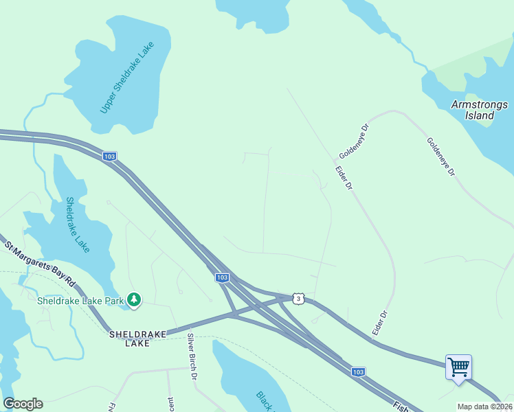 map of restaurants, bars, coffee shops, grocery stores, and more near 19 Maple Lake Road in Timberlea