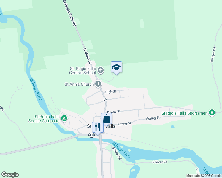 map of restaurants, bars, coffee shops, grocery stores, and more near 7 High St in Franklin