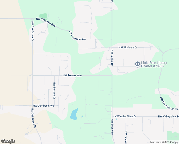map of restaurants, bars, coffee shops, grocery stores, and more near 4305 Northwest Powers Avenue in Albany