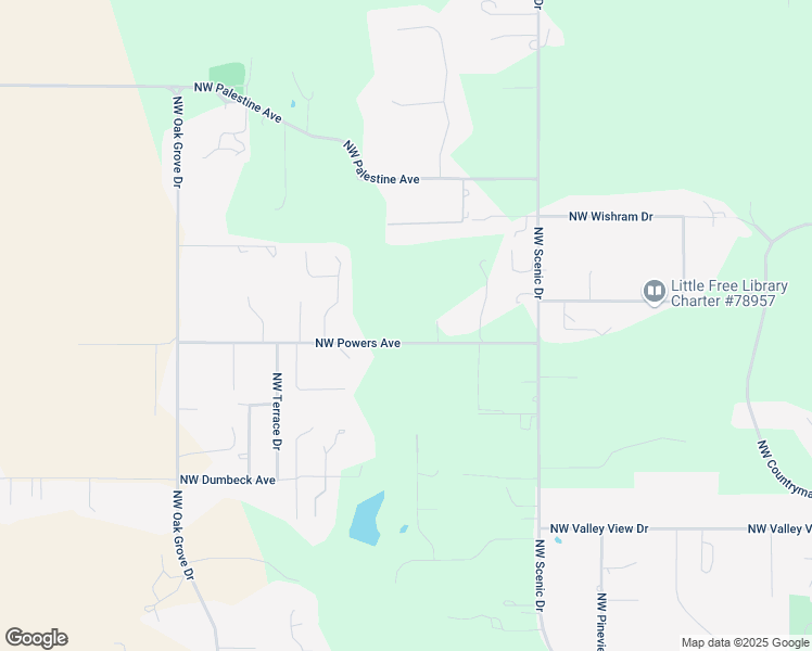 map of restaurants, bars, coffee shops, grocery stores, and more near 4305 Northwest Powers Avenue in Albany