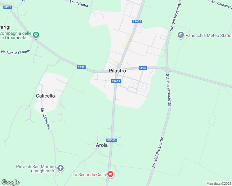 map of restaurants, bars, coffee shops, grocery stores, and more near 27 Strada statale 665 Massese in Pilastro