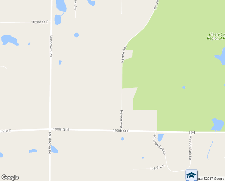 map of restaurants, bars, coffee shops, grocery stores, and more near 18700 Revere Avenue in Prior Lake
