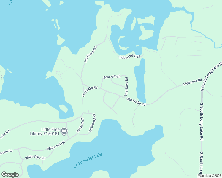 map of restaurants, bars, coffee shops, grocery stores, and more near 10156 Mud Lake Road in Interlochen