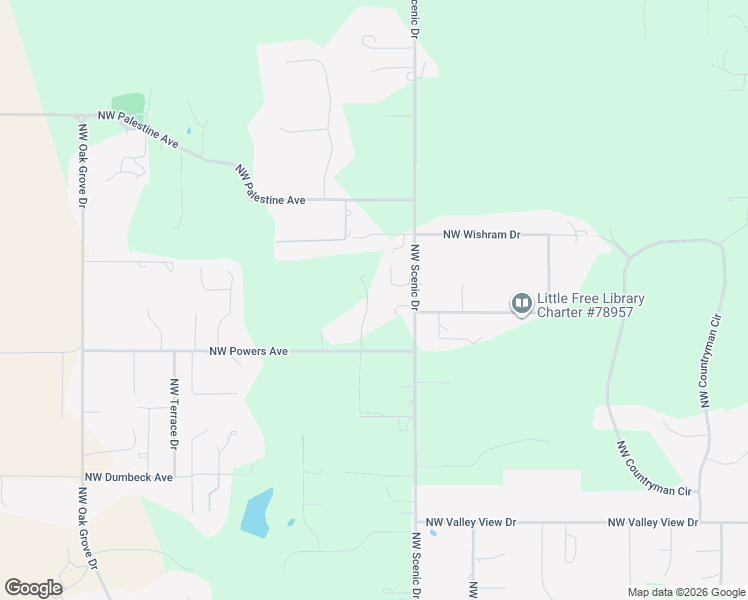 map of restaurants, bars, coffee shops, grocery stores, and more near 3940 Northwest Scenic Drive in Albany