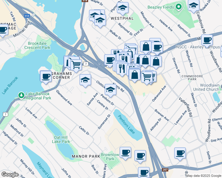 map of restaurants, bars, coffee shops, grocery stores, and more near 29 Chittick Avenue in Dartmouth