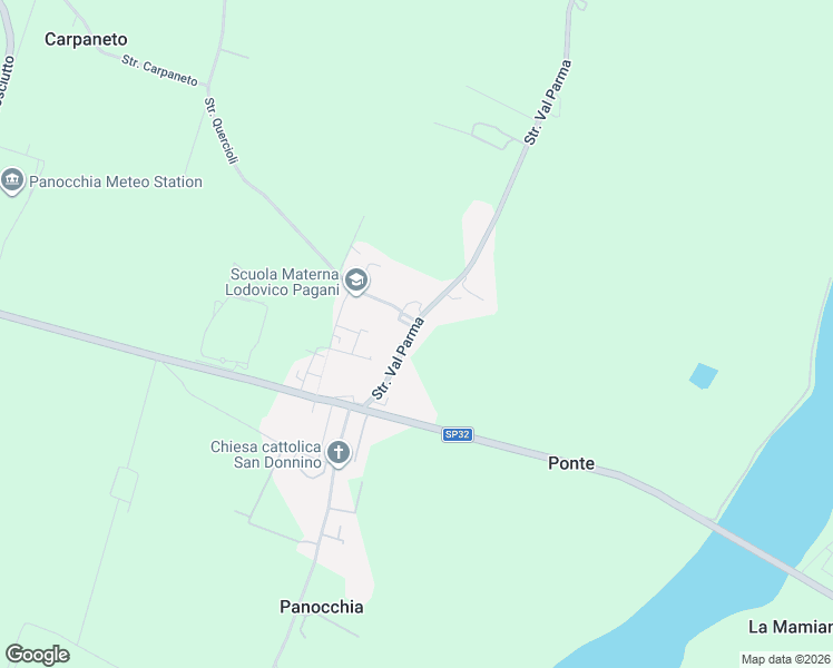 map of restaurants, bars, coffee shops, grocery stores, and more near 234 Strada Val Parma in Panocchia