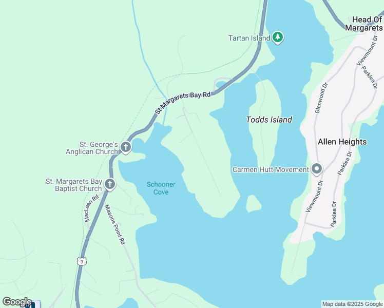 map of restaurants, bars, coffee shops, grocery stores, and more near 77 Sunnywood Road in Head Of Saint Margarets Bay