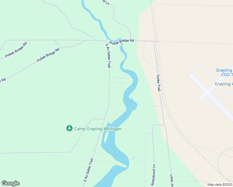 map of restaurants, bars, coffee shops, grocery stores, and more near 265-295 South Au Sable Trail in Grayling