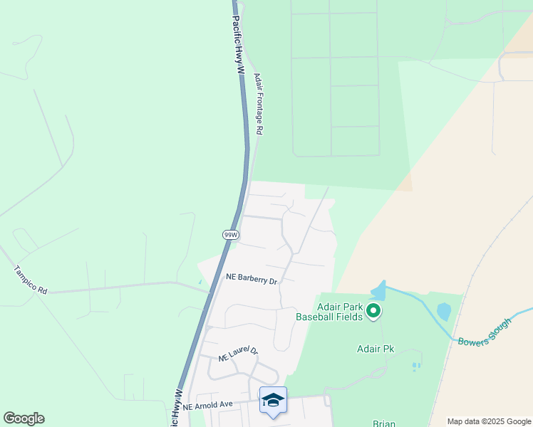 map of restaurants, bars, coffee shops, grocery stores, and more near 8776 Box Elder Street in Adair Village