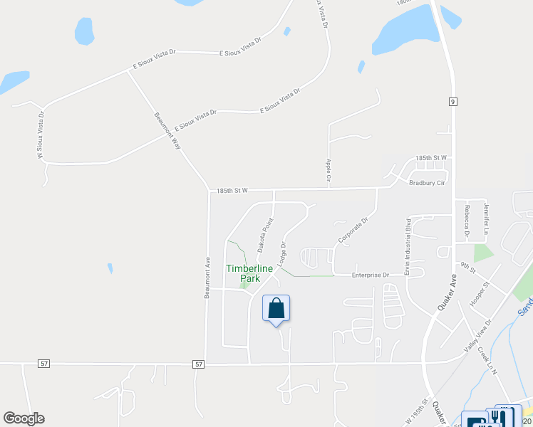 map of restaurants, bars, coffee shops, grocery stores, and more near 935 Dakota Point in Jordan