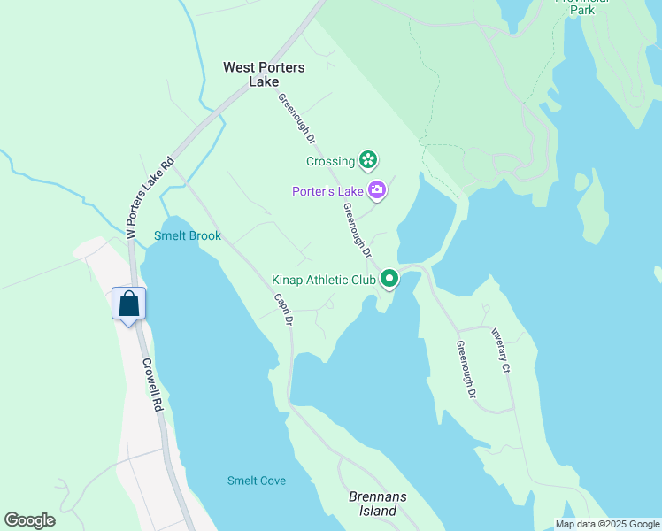 map of restaurants, bars, coffee shops, grocery stores, and more near 3 Evergreen Crescent in West Porters Lake
