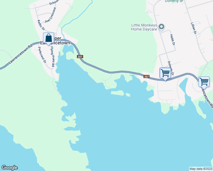 map of restaurants, bars, coffee shops, grocery stores, and more near 23 Alf Lane in Lawrencetown