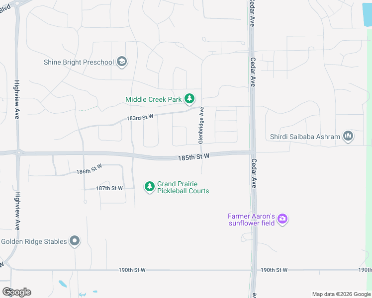 map of restaurants, bars, coffee shops, grocery stores, and more near 18399 Golden Eye Path in Lakeville