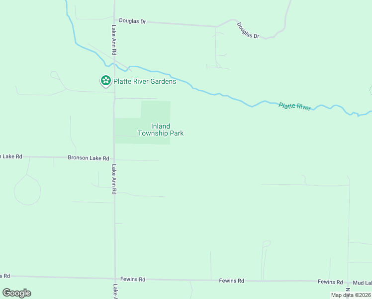 map of restaurants, bars, coffee shops, grocery stores, and more near 20001-20299 Grace Lane in Interlochen