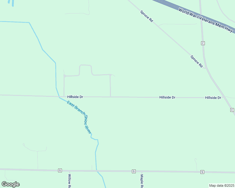 map of restaurants, bars, coffee shops, grocery stores, and more near W1936 Hillside Drive in Pulaski