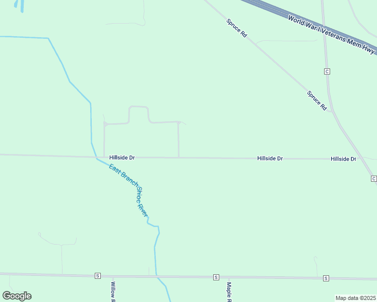 map of restaurants, bars, coffee shops, grocery stores, and more near W1936 Hillside Drive in Pulaski