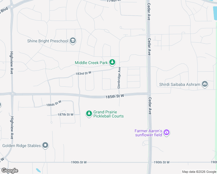 map of restaurants, bars, coffee shops, grocery stores, and more near 18399 Golden Eye Path in Lakeville