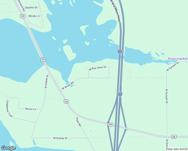 map of restaurants, bars, coffee shops, grocery stores, and more near 952 West River Road in Mosinee