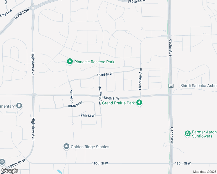 map of restaurants, bars, coffee shops, grocery stores, and more near 18435 Greenstone Way in Lakeville