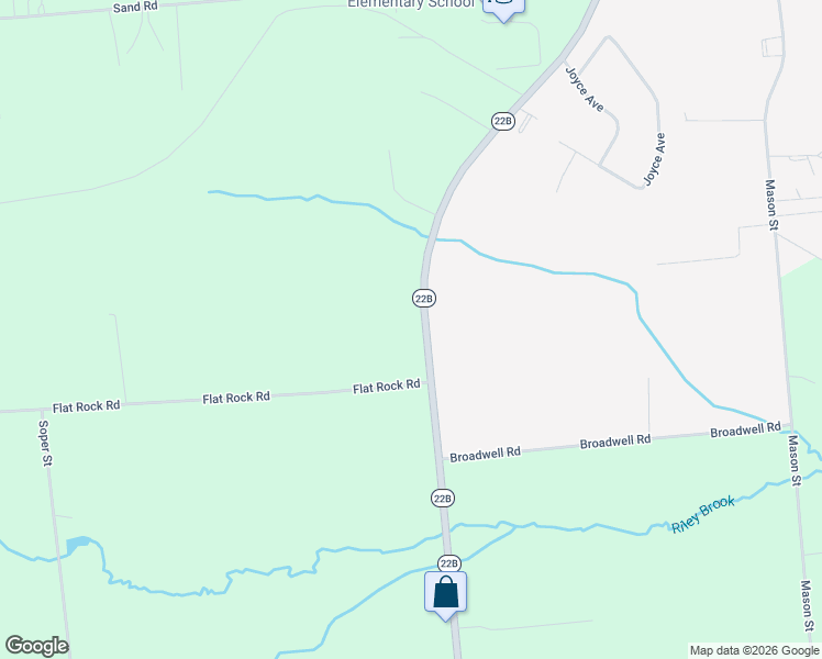 map of restaurants, bars, coffee shops, grocery stores, and more near 1711 State Highway 22B in Morrisonville
