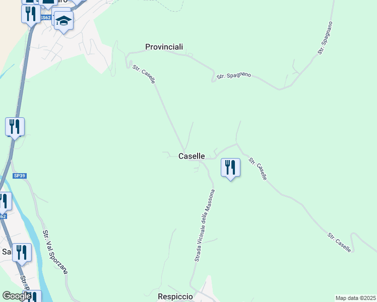 map of restaurants, bars, coffee shops, grocery stores, and more near 9 Strada Caselle in Caselle