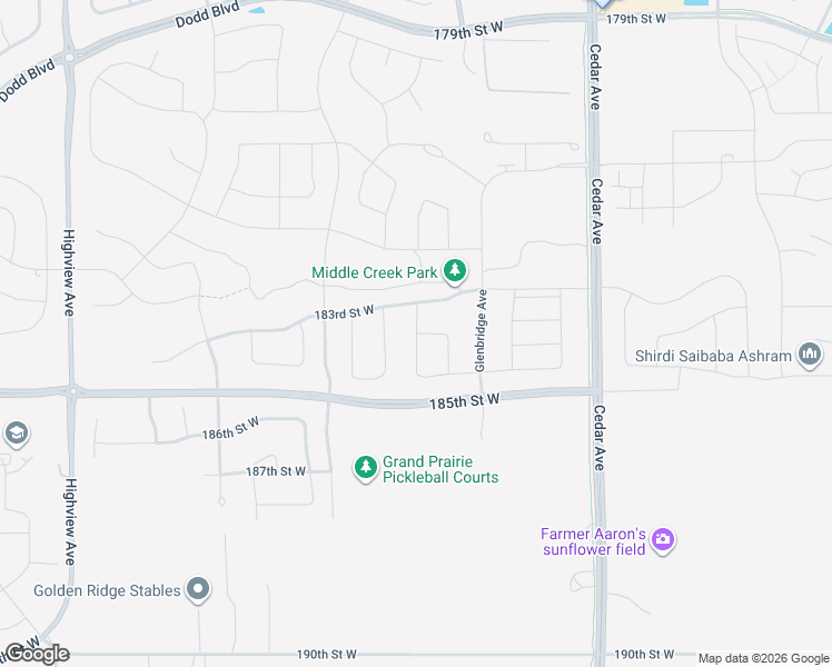map of restaurants, bars, coffee shops, grocery stores, and more near 7798 183rd Street West in Lakeville